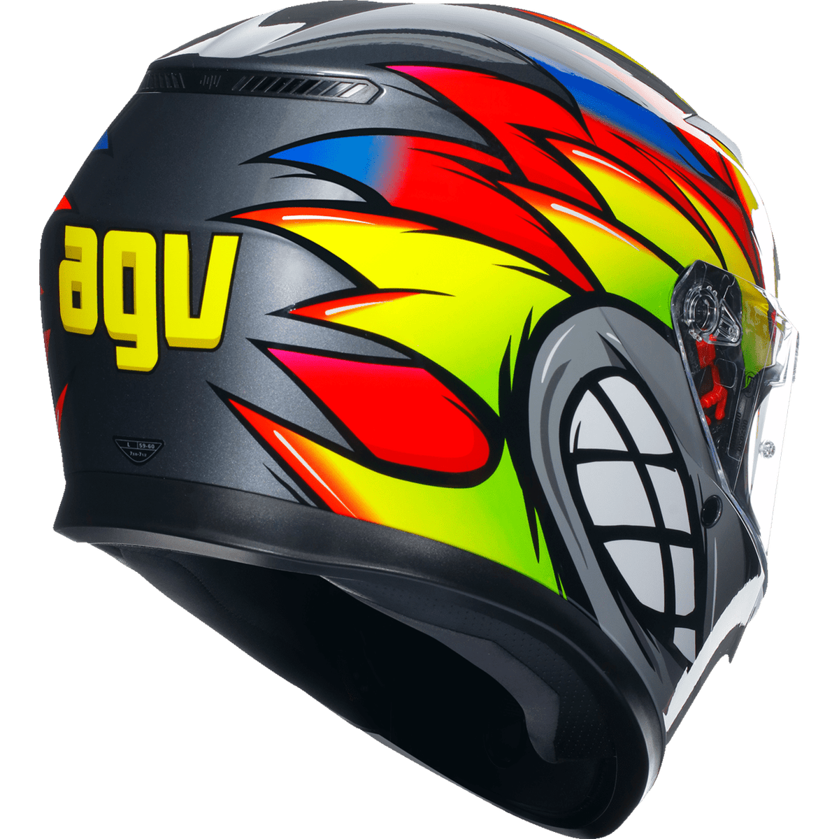 AGV K3 Helmet Birdy 2.0 Gray/Yellow/Red Large 2118381004012L