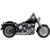 BASSANI XHAUST Pro Street Exhaust Chrome Turn Out '86-'17 Softail 1S24D