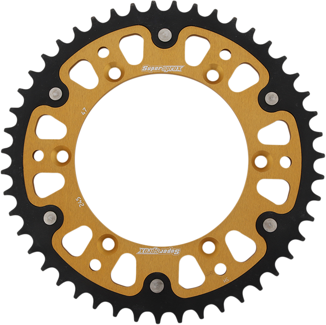 SUPERSPROX Stealth Rear Sprocket 47 Tooth Gold Yamaha RST24547GLD