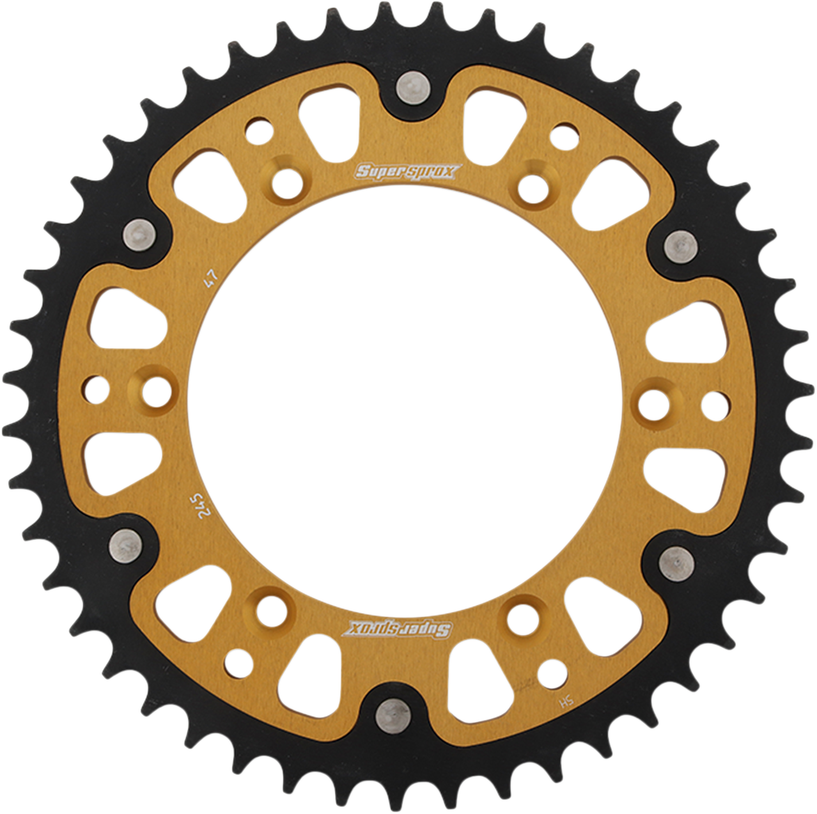 SUPERSPROX Stealth Rear Sprocket 47 Tooth Gold Yamaha RST24547GLD