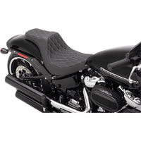 DRAG SPECIALTIES Predator III Seat Double Diamond Silver Stitching FXBR/S '18-'22