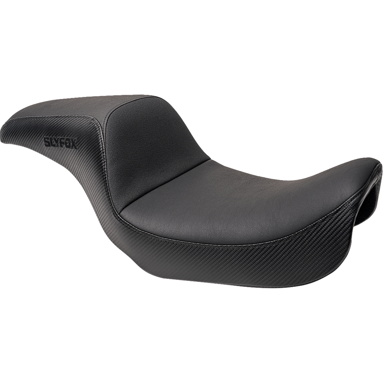 SLYFOX Slyfox Seat Black Logo Black Vinyl w/ Slipstop Carbon Fiber Dyna