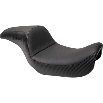 SLYFOX Slyfox Seat Black Logo Black Vinyl w/ Slipstop Carbon Fiber Dyna