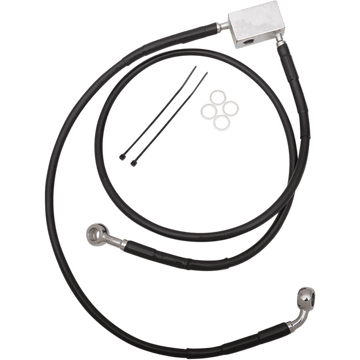 DRAG SPECIALTIES Brake Line Front Black +2" Softail '00-'03