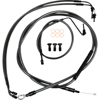 LA CHOPPERS Handlebar Cable/Brake Line Kit Quick Connect 12" 14" Ape Hanger Handlebars Midnight LA8155KT13M