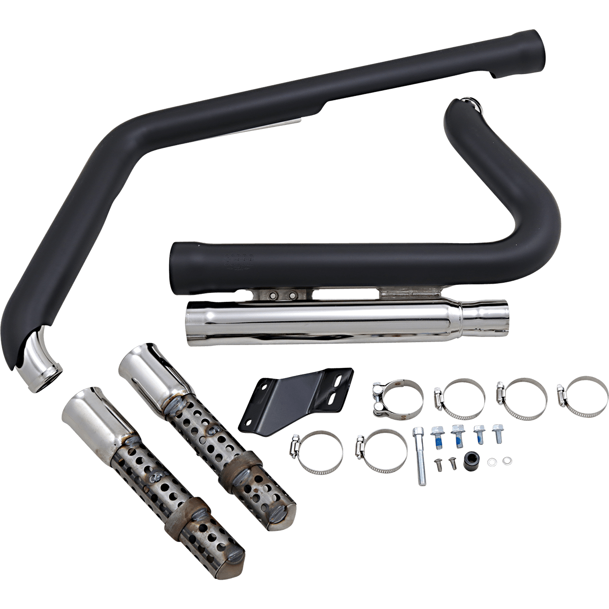 COBRA 909 Exhaust Black '12-'17 Softail 6711B