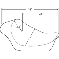 DRAG SPECIALTIES Cafe Solo Seat Smooth XL '10-'22