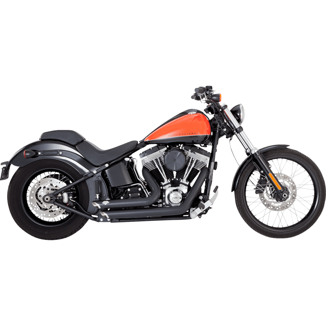 VANCE & HINES Shortshots Staggered Exhaust System Matte Black 47325