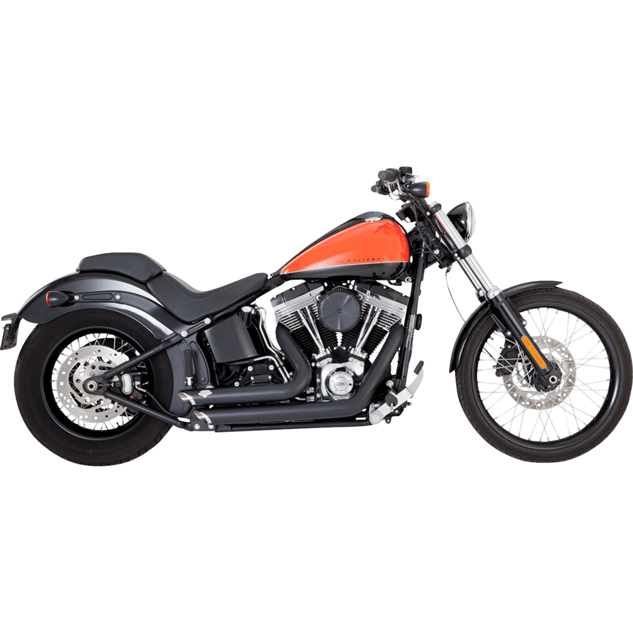 VANCE & HINES Shortshots Staggered Exhaust System Matte Black 47325