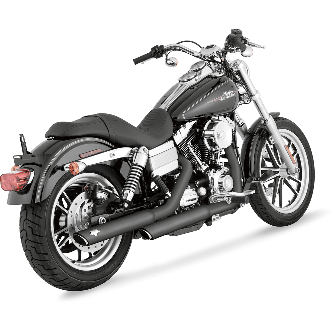 VANCE & HINES Twin Slash Mufflers Black 46837