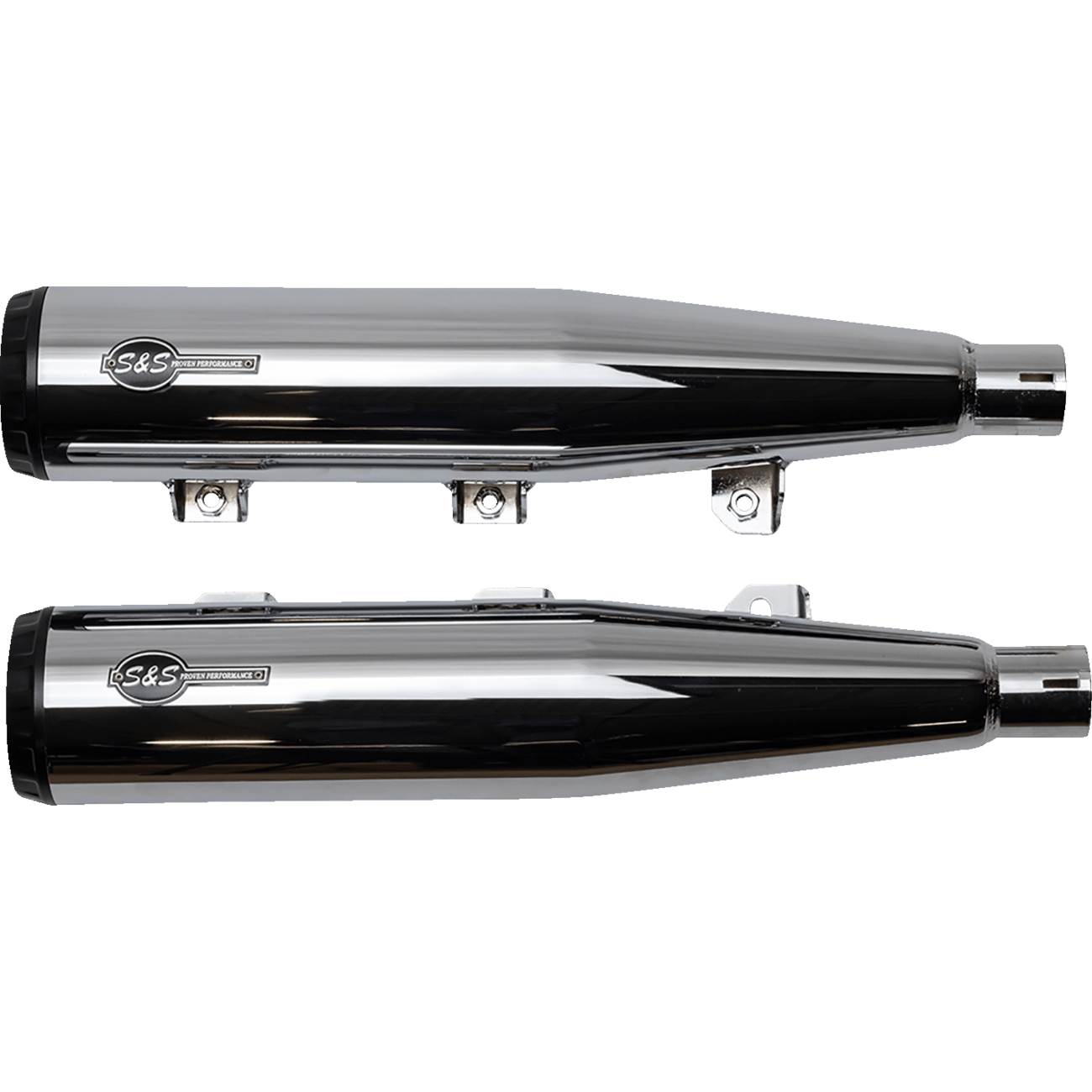 S&S CYCLE Grand National Slip-On Mufflers Chrome 50-State 4110156