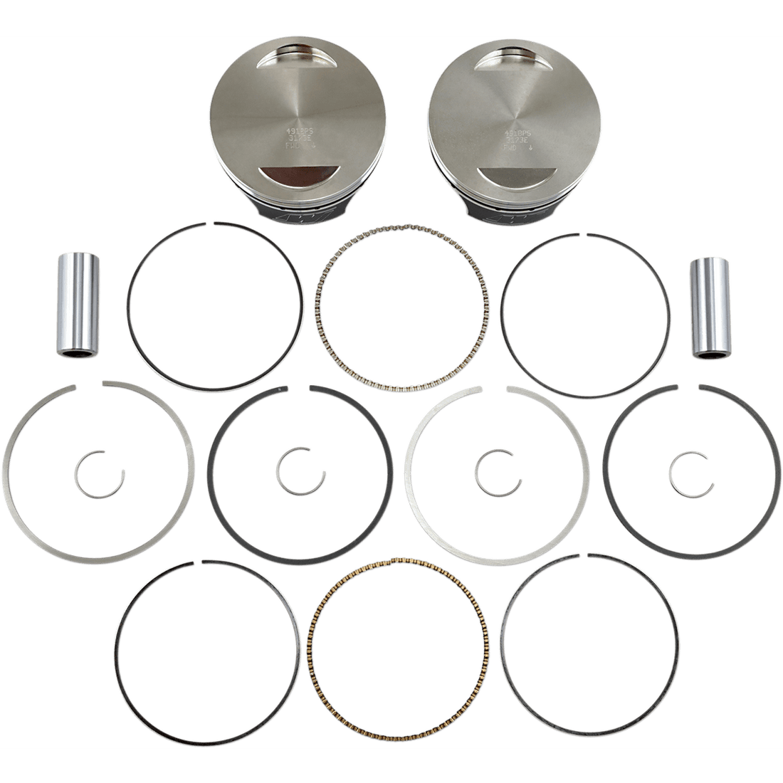 WISECO Piston Kit 4.000" 96/103 Cubic Inch Bored to 110 Cubic Inch Twin Cam