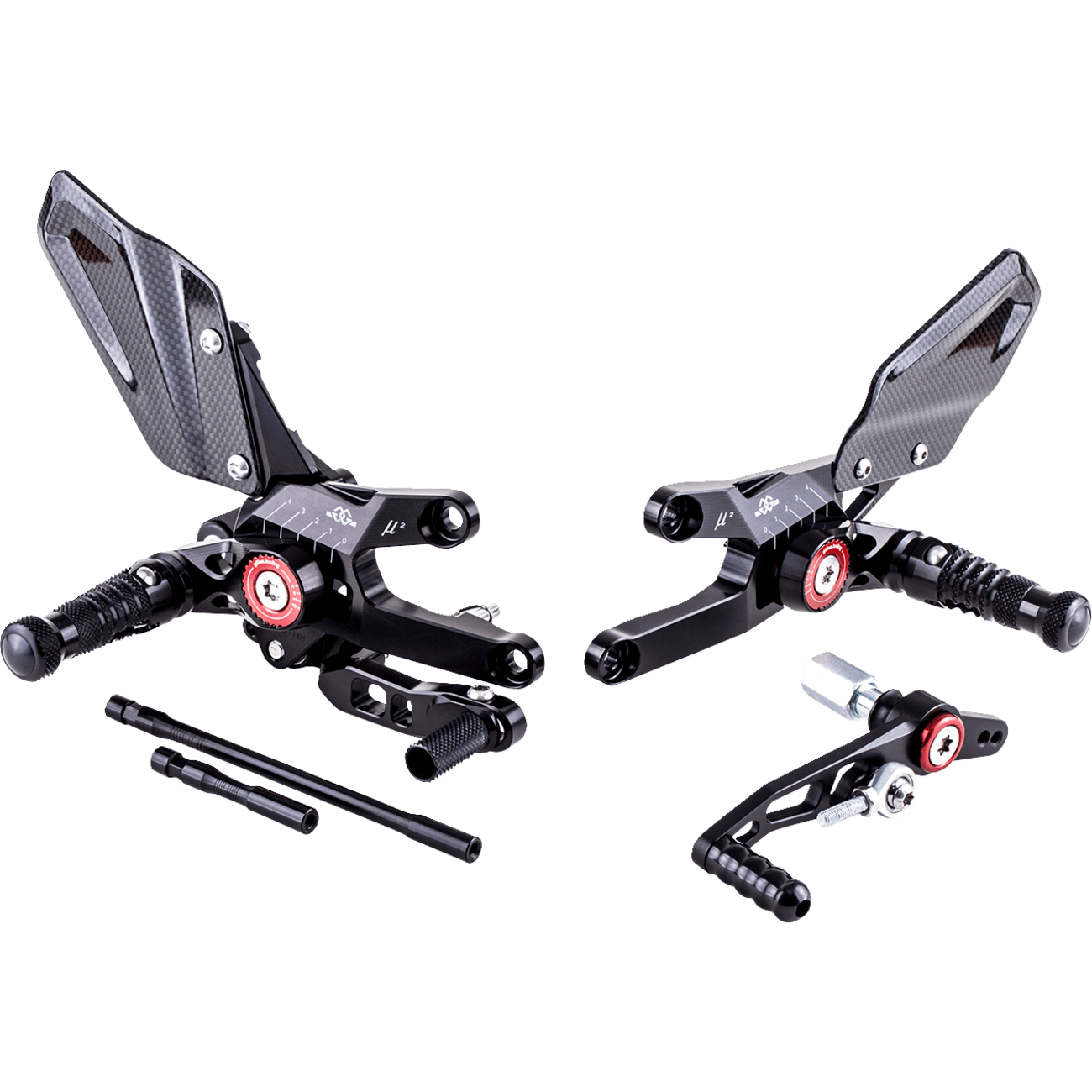 GILLES TOOLING MUE2 Rearset Black Honda MUE2H01B