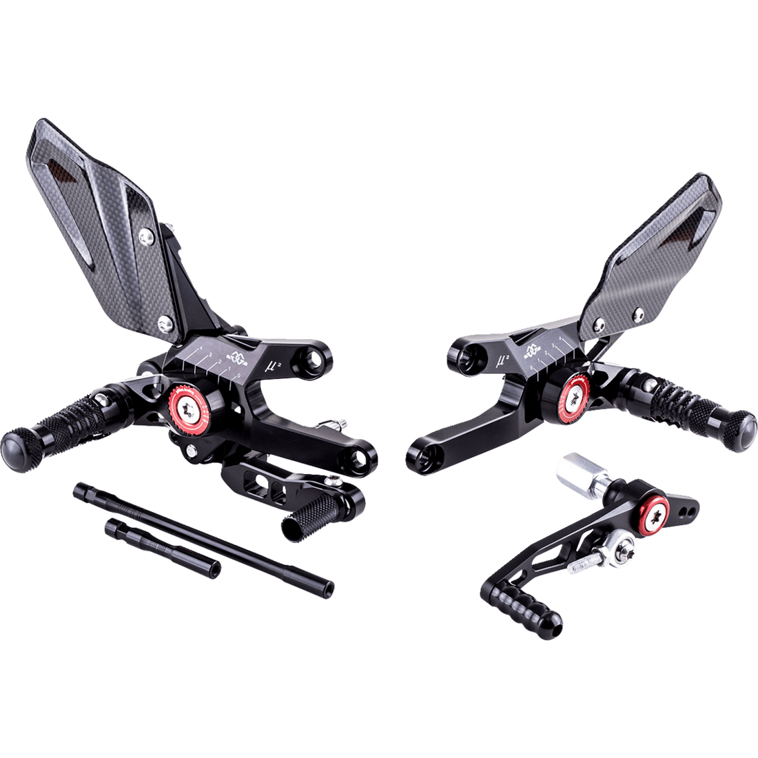 GILLES TOOLING MUE2 Rearset Black Honda MUE2H01B