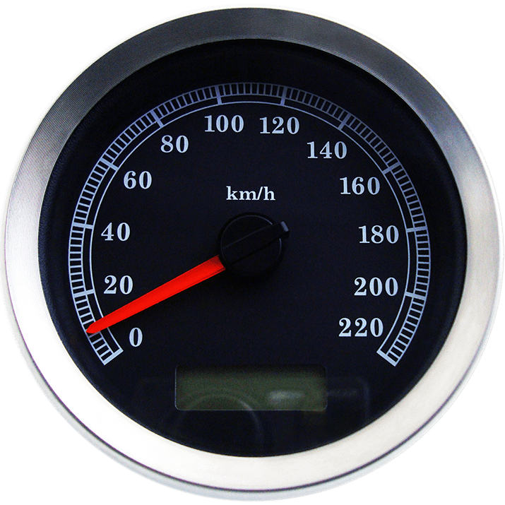 DRAG SPECIALTIES Programmable Speedometer Black Face KM/H