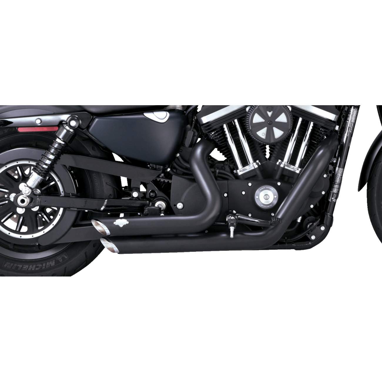 VANCE & HINES Shortshots Staggered Exhaust System Black 47329