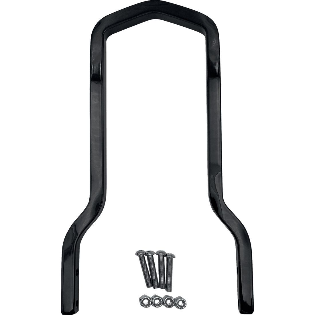 DRAG SPECIALTIES Square Sissy Bar Short Black 7.5" W