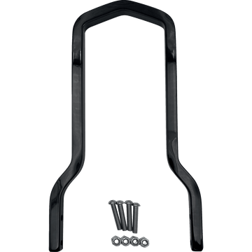 DRAG SPECIALTIES Square Sissy Bar Short Black 7.5" W