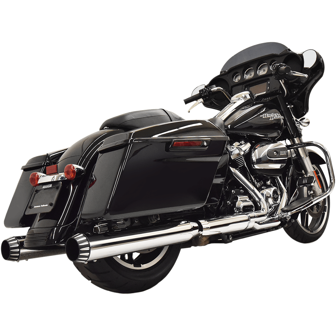 BASSANI XHAUST 4" QNT Mufflers Chrome 1F72QNT5