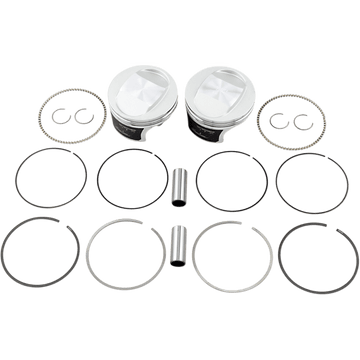 WISECO Tracker™ Series Piston Kit 3.885" 88 Cubic Inch Bored to 95 Cubic Inch +0.010" Twin Cam