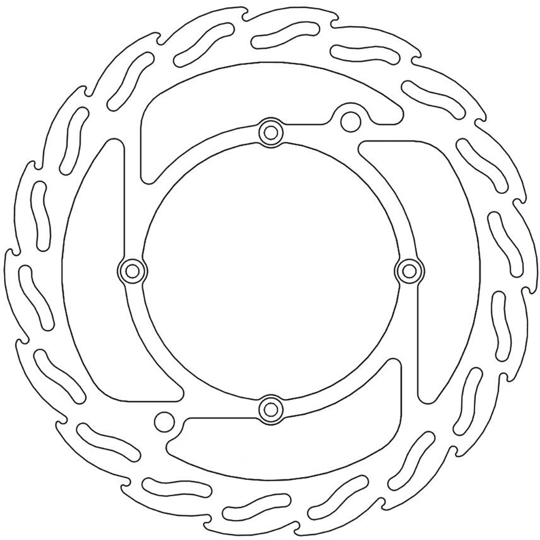 MOTO-MASTER Brake Rotor Front Flame