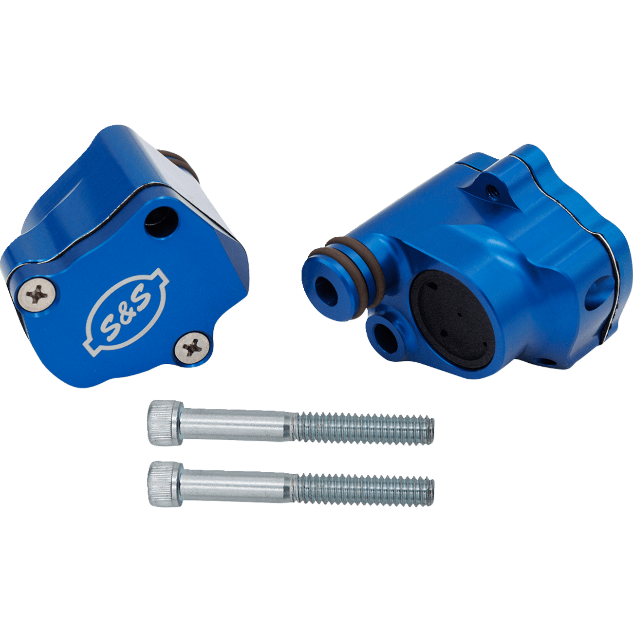 S&S CYCLE Breather Head Kit Billet Anodized Blue M8