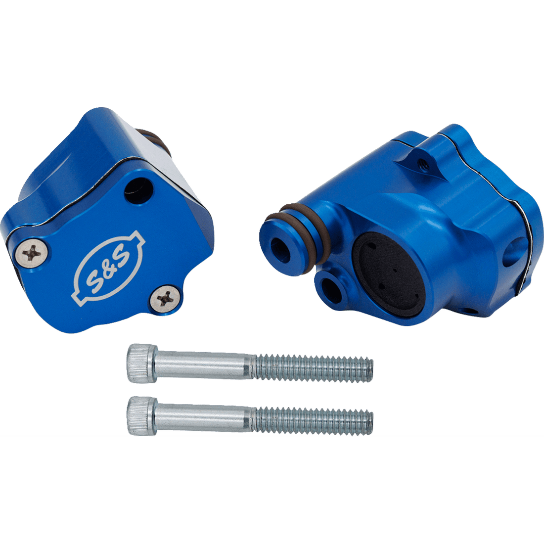 S&S CYCLE Breather Head Kit Billet Anodized Blue M8