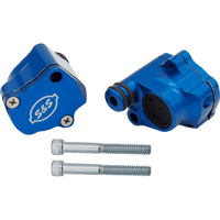 S&S CYCLE Breather Head Kit Billet Anodized Blue M8