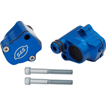 S&S CYCLE Breather Head Kit Billet Anodized Blue M8