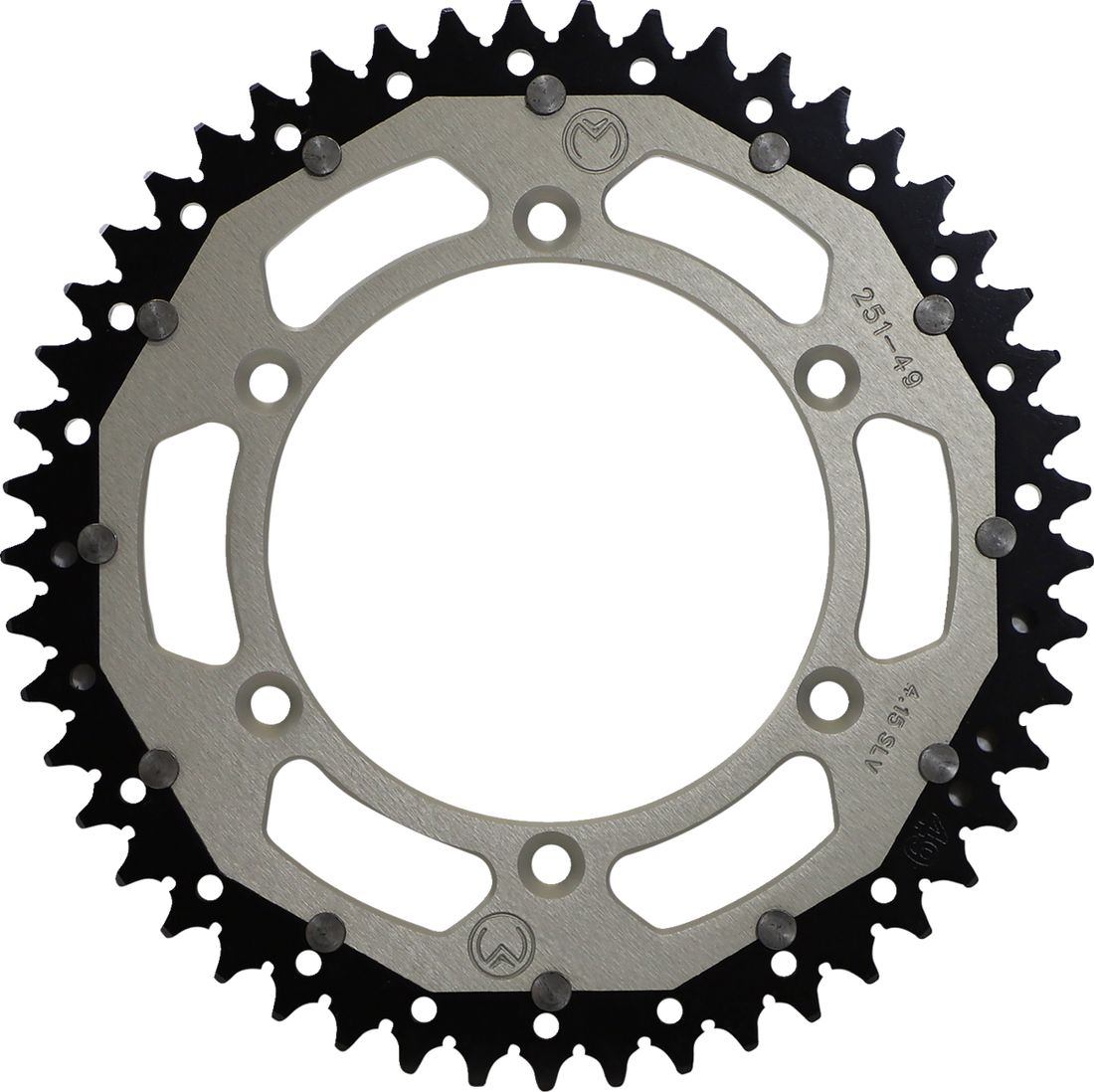 MOOSE RACING Dual Sprocket Silver 49 Tooth