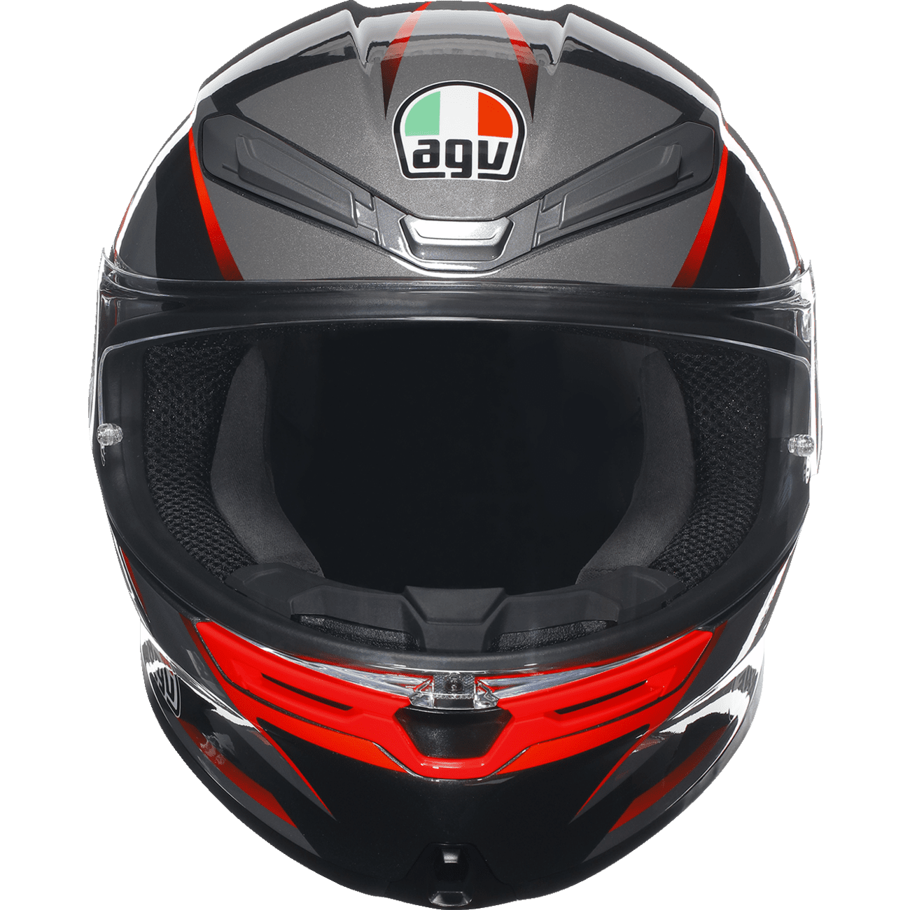 AGV K6 S Helmet Slashcut Black/Gray/Red Medium 2118395002014M