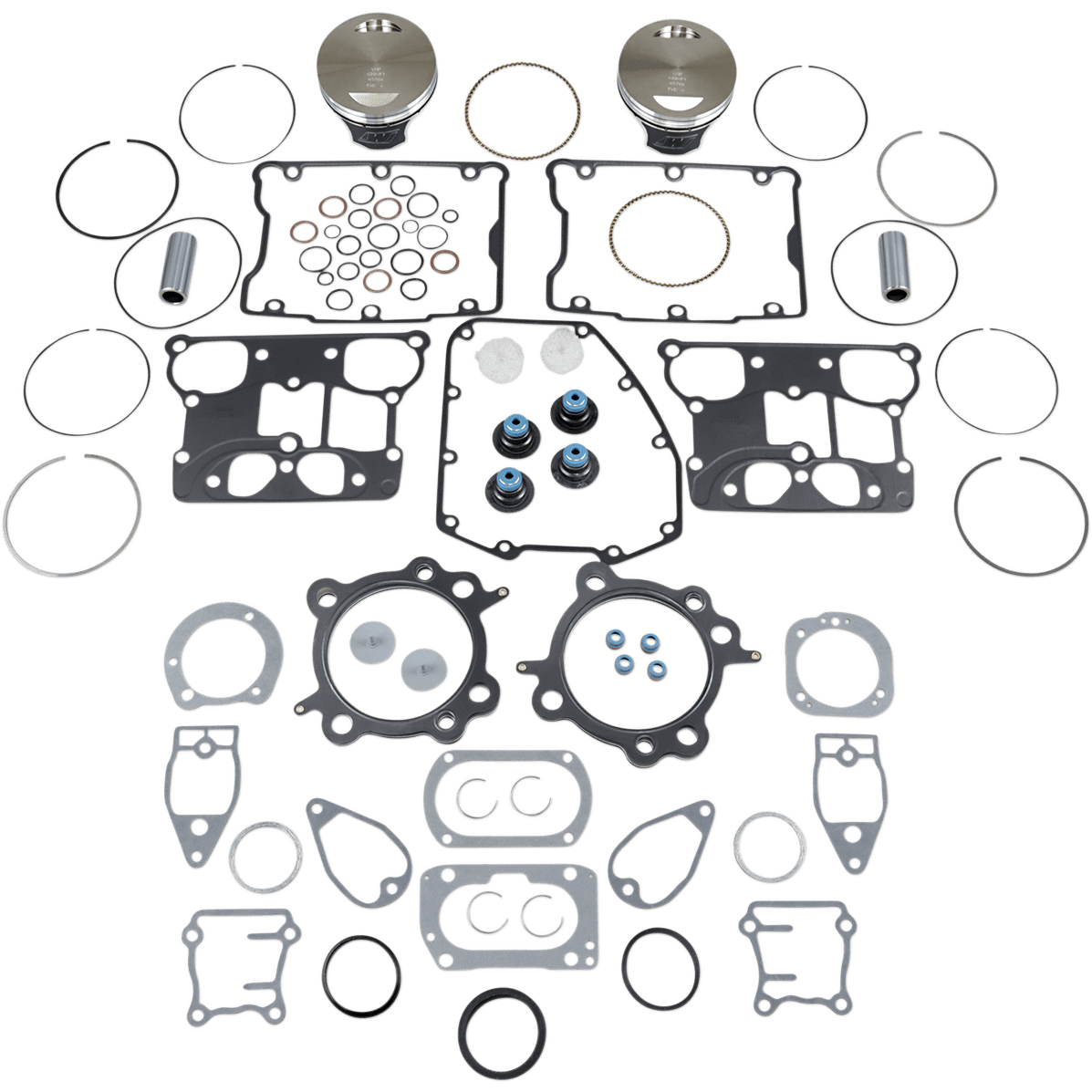 WISECO Piston Kit with Gasket +0.010" Twin Cam 88" Bored to 1550 cc (95 Cubic Inch)