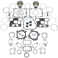 WISECO Piston Kit with Gasket +0.010" Twin Cam 88" Bored to 1550 cc (95 Cubic Inch)