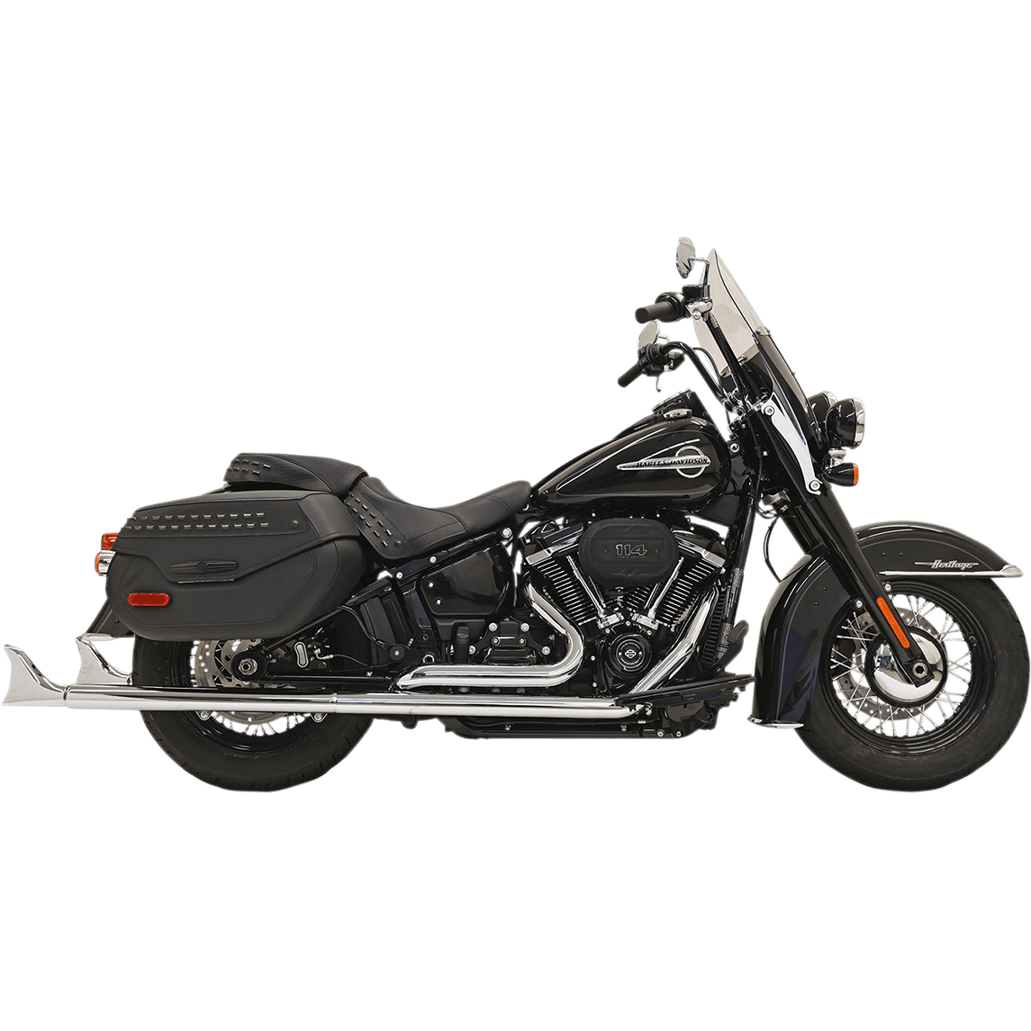 BASSANI XHAUST Fishtail Exhaust with Baffle 33" 1S96E33