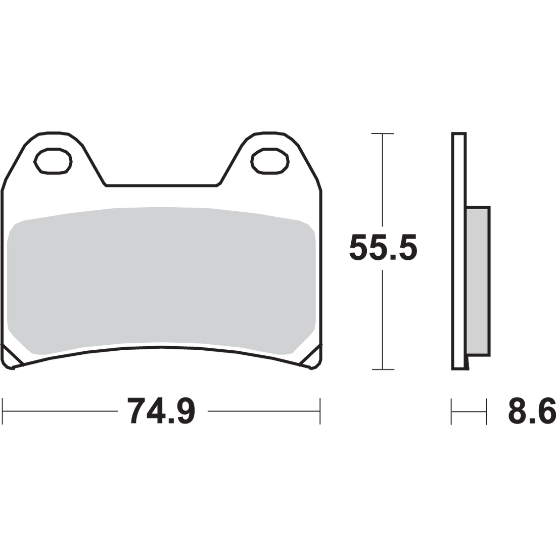 SBS Dual Carbon Brake Pads