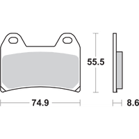 SBS Dual Carbon Brake Pads