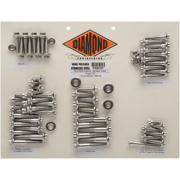 DIAMOND ENGINEERING Fastener Kit Engine/Rocker Box 12-Point Flange FLT PB603S