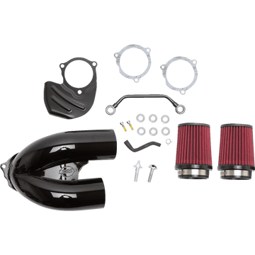 S&S CYCLE Tuned Induction Air Cleaner Kit Gloss Black 1700567A