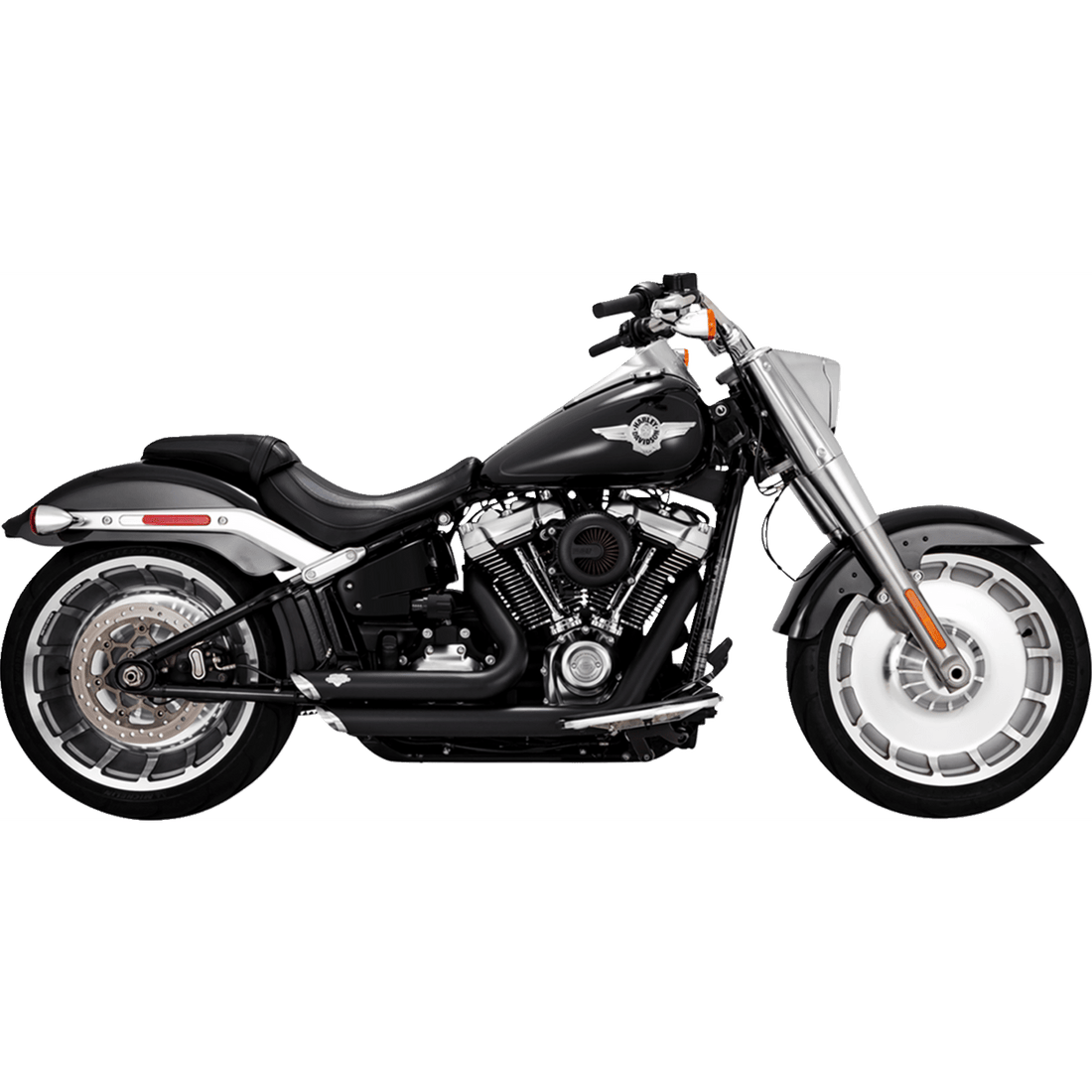 VANCE & HINES Shortshots Staggered Exhaust System Matte Black 47335