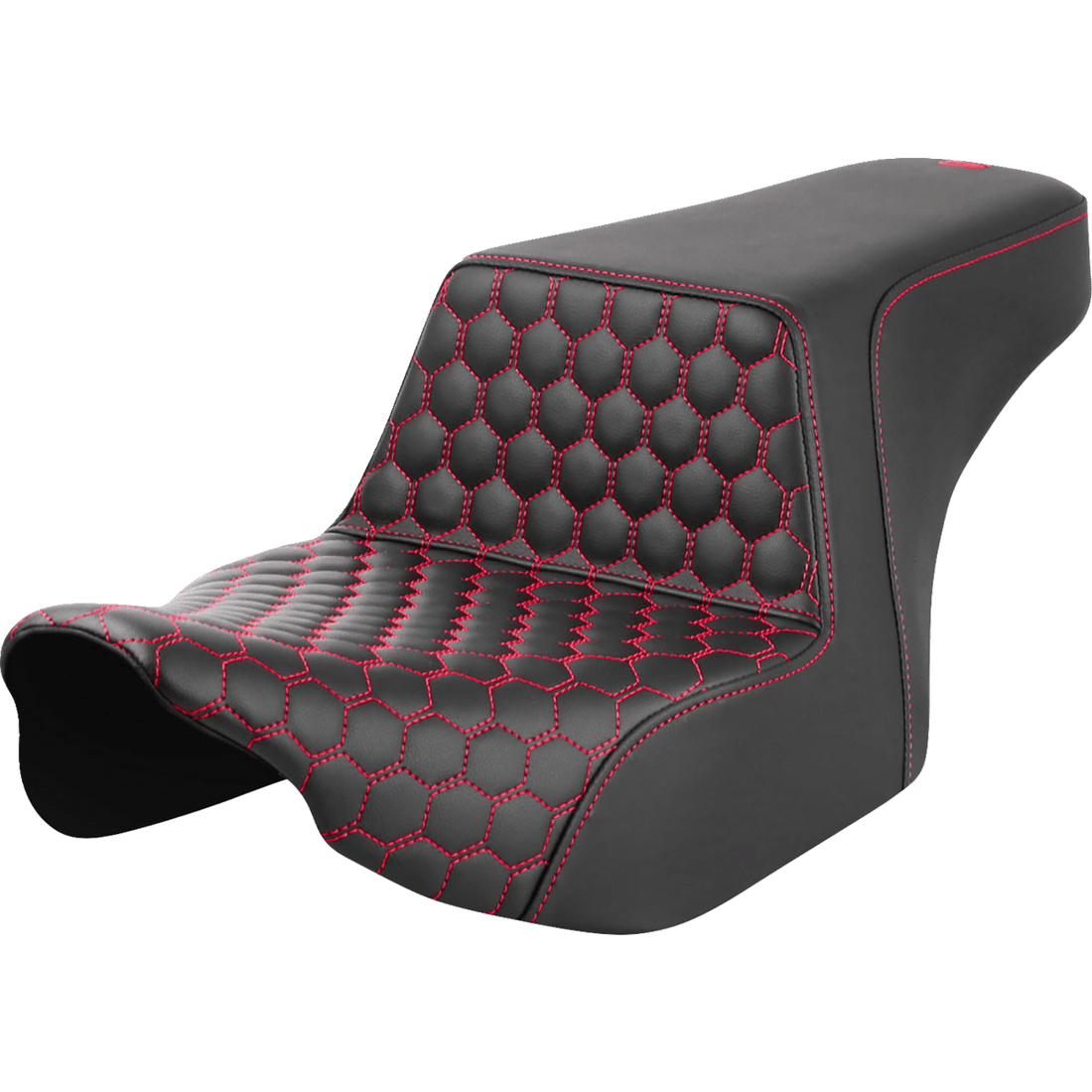 SADDLEMEN Step-Up Seat Front Honeycomb Red Stitching FL '23-'24