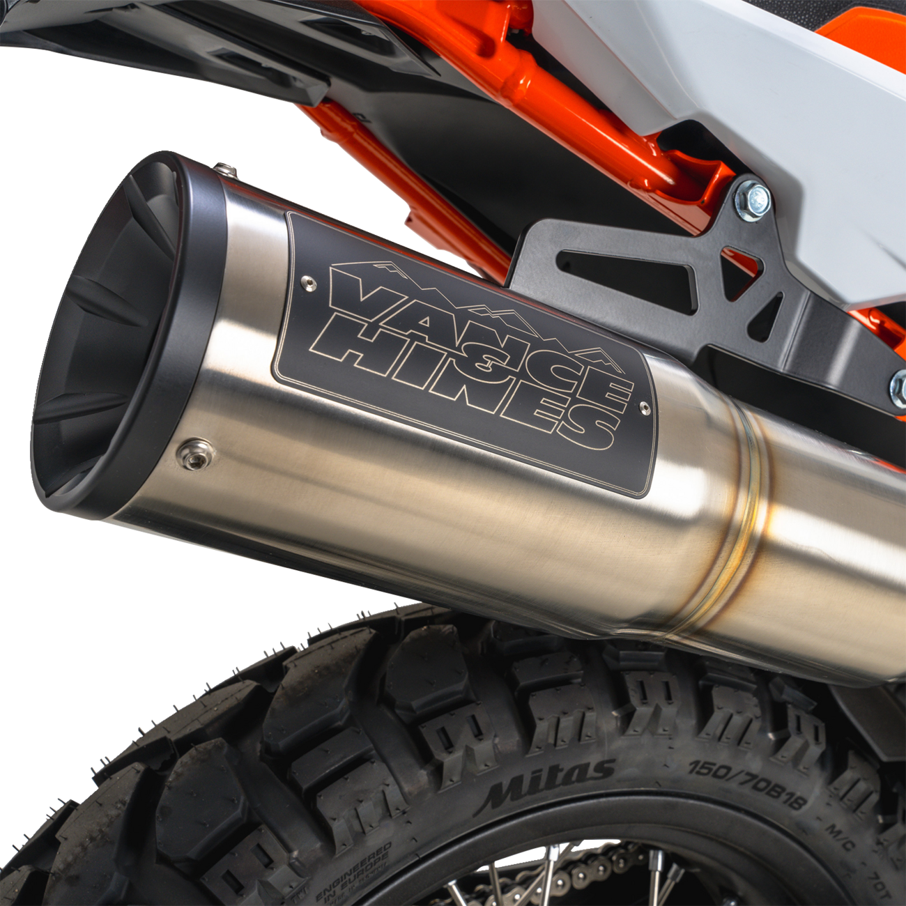 VANCE & HINES Adventure Hi-Output 450 Slip-On Muffler Stainless Steel 17415