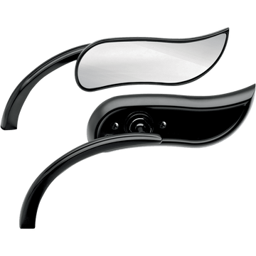 ARLEN NESS Mirror Micro Upswept Side View Cat Eye Black Right