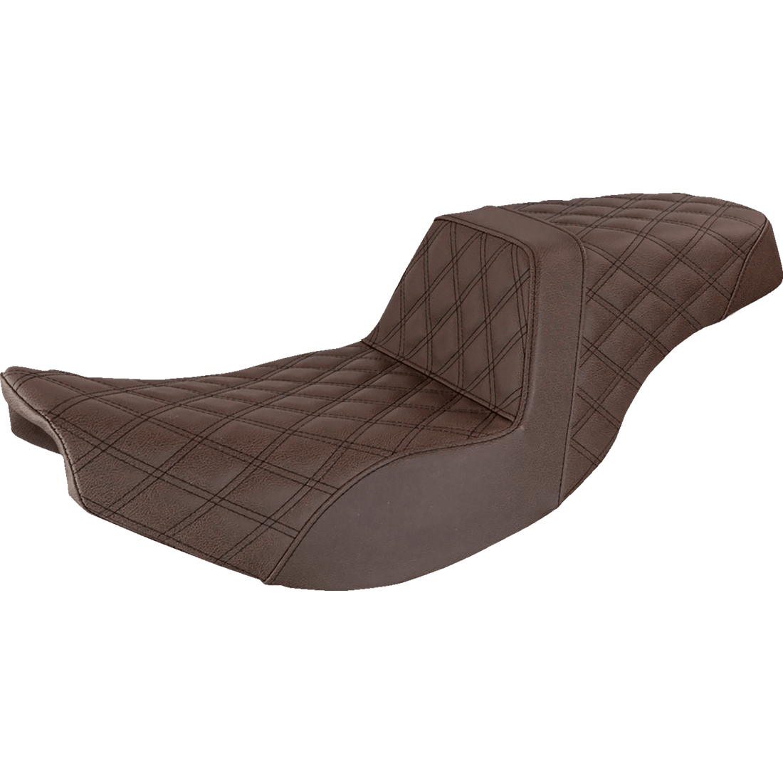 SADDLEMEN Step-Up Seat Full Lattice Stitch Brown Indian I1407175BR