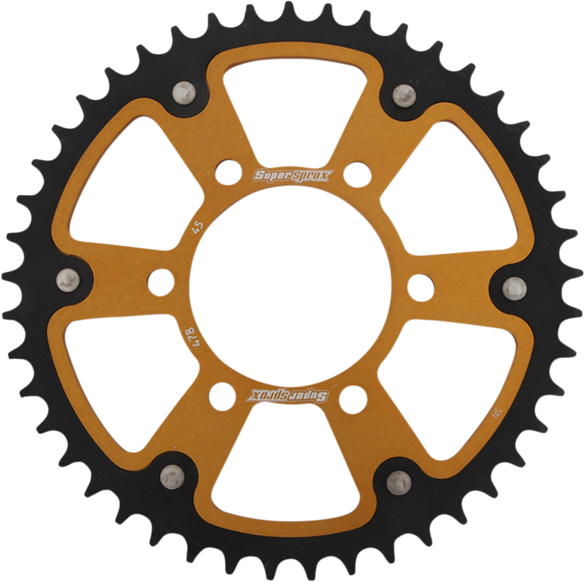 SUPERSPROX Stealth Rear Sprocket 45 Tooth Gold Kawasaki RST47845GLD