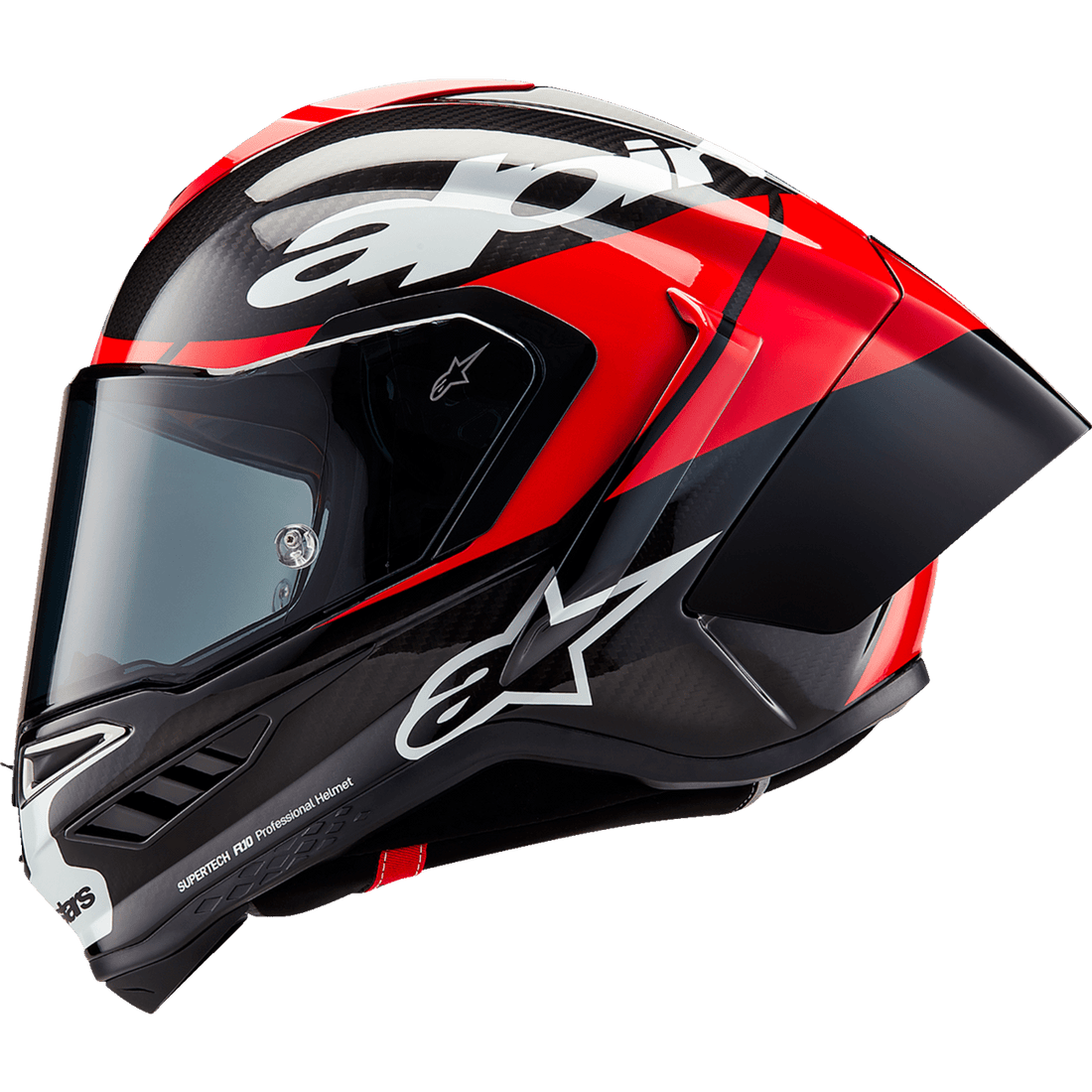 ALPINESTARS Supertech R10 Helmet Element Carbon/Red/White Medium 82003241363M