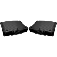 COVINGTONS Rocker Box Cover Dimpled Black Twin Cam C1292B