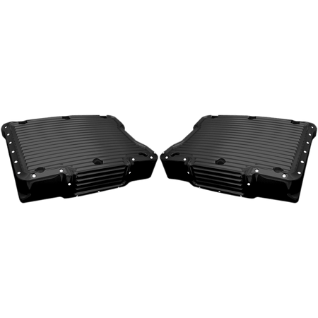 COVINGTONS Rocker Box Cover Dimpled Black Twin Cam C1292B