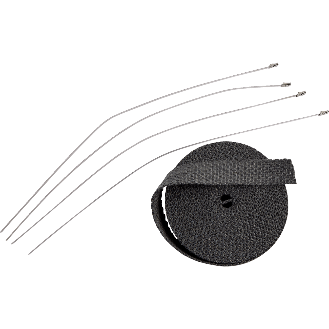 DRAG SPECIALTIES Exhaust Heat Wrap Kit with Ties Black 1" x 25'