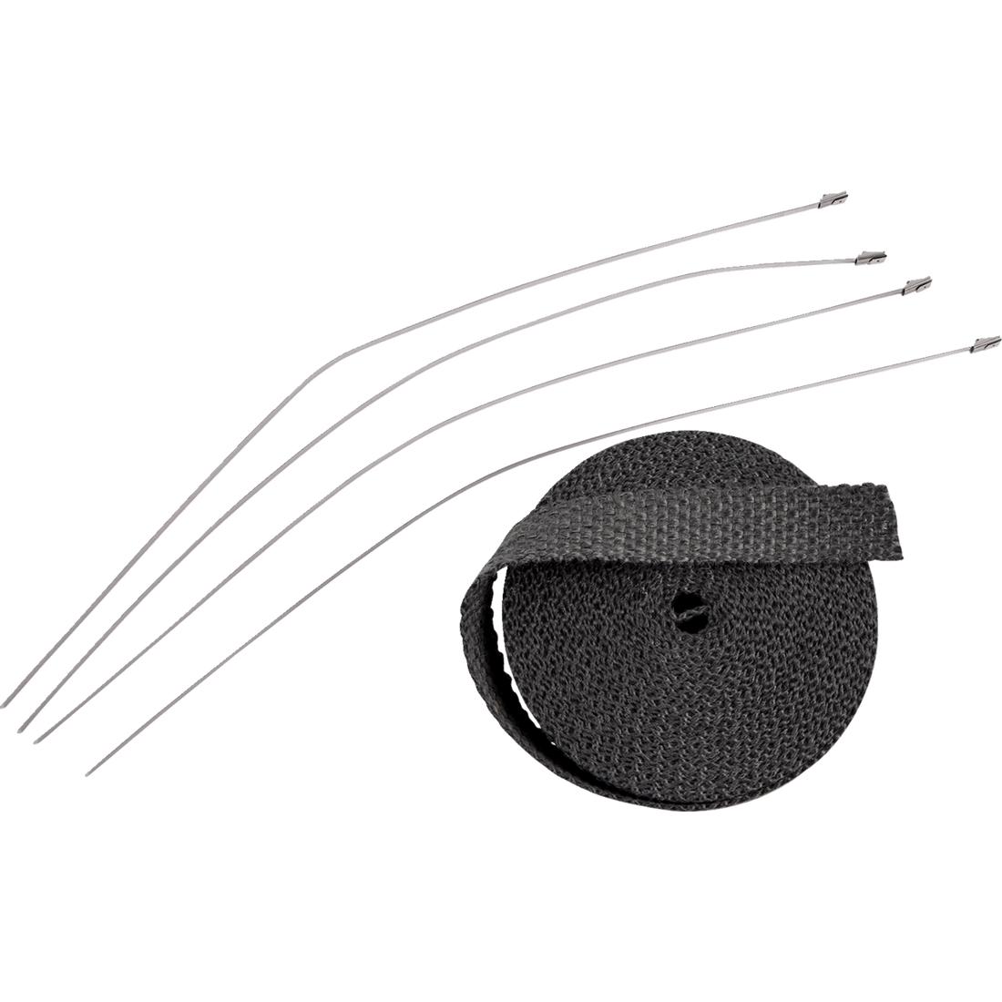 DRAG SPECIALTIES Exhaust Heat Wrap Kit with Ties Black 1" x 25'