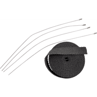 DRAG SPECIALTIES Exhaust Heat Wrap Kit with Ties Black 1" x 25'